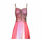 1970s Fairytale Pastel Chiffon & Beaded Cocktail Dress