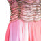 1970s Fairytale Pastel Chiffon & Beaded Cocktail Dress