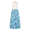 1970s Fernando Pena Blue and White Maxi Dress With Matching Jacket