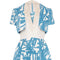 1970s Fernando Pena Blue and White Maxi Dress With Matching Jacket