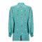 1970s Franck Olivier Novelty Fan Print Skirt Suit
