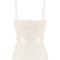 1970s Frank Usher Cream Ivory Lace Dress With Matching Bolero