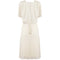 1970s Frank Usher Cream Ivory Lace Dress With Matching Bolero