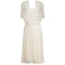 1970s Frank Usher Cream Ivory Lace Dress With Matching Bolero