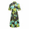 1970s Frank Usher Floral and Bamboo Print Skirt Suit