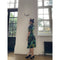 1970s Frank Usher Floral and Bamboo Print Skirt Suit