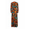 1970s Frank Usher Psychedelic Leaf Print Maxi Dress