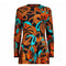1970s Frank Usher Psychedelic Leaf Print Maxi Dress