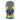 1970s French Couture Navy Rose Print Dress