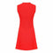 1970s French Couture Red Pinafore Dress