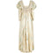 1970s Gina Fratini Romantic Satin Maxi Dress