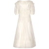 1970s Gina Fratini White Silk Organza Maxi Skirt and Blouse Set