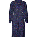 1970s Green and Blue Marian Donaldson Paisley Liberty Print Dress