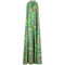 1970s Green Psychedelic Floral Print Trapeze Maxi Dress