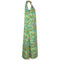 1970s Green Psychedelic Floral Print Trapeze Maxi Dress