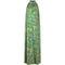 1970s Green Psychedelic Floral Print Trapeze Maxi Dress