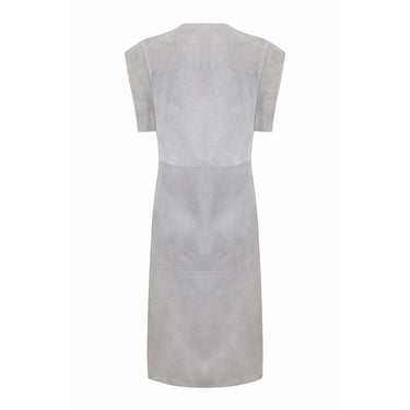 1970s Gucci Soft Grey Suede Utility Style Dress