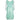 1970s Harry Algo Printed Green & White Silk Chiffon Dress With Ruffle Neckline