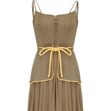 ARCHIVE - 1970s Horiko for Saks Peasant Style Olive Toned Silk Jersey Two Piece
