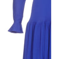 1970s Jean Muir Royal Blue Jersey Dress