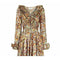 1970s Jean Varon psychedelic Autumn Tone Maxi Dress