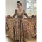 1970s Jean Varon psychedelic Autumn Tone Maxi Dress