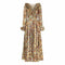 1970s Jean Varon psychedelic Autumn Tone Maxi Dress