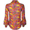 1970s Jeff Banks Colourful Floral and Fruit Print Shirt