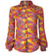 1970s Jeff Banks Colourful Floral and Fruit Print Shirt