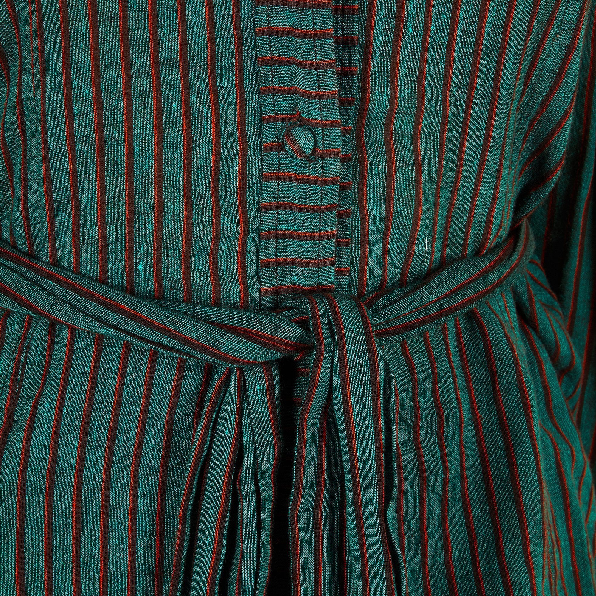 1970s John Charles Green Striped Victoriana Suit