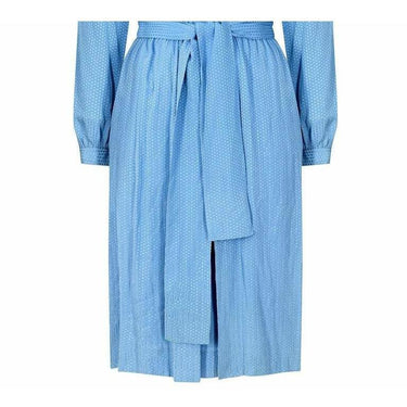 1970s Louis Feraud Sky Blue Silk Shirtwaister Dress