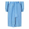 1970s Louis Feraud Sky Blue Silk Shirtwaister Dress