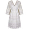 1970s Pin Tuck Lace Mexican Wedding Dress