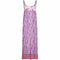1970s Purple Butterfly Fortuny Style Empire Line Dress