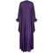 1970s Purple Feather Trimmed Trapeze Dress