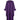 1970s Purple Feather Trimmed Trapeze Dress