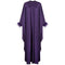 1970s Purple Feather Trimmed Trapeze Dress