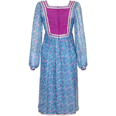 ARCHIVE - 1970s Rumak Couture Boho Silk Chiffon Dress - like Thea Porter