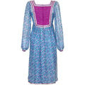 1970s Rumak Couture Boho Silk Chiffon Dress - like Thea Porter