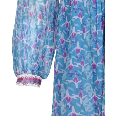 ARCHIVE - 1970s Rumak Couture Boho Silk Chiffon Dress - like Thea Porter