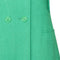 1970s Ted Lapidus Green Linen Double Breasted Shirt Dress