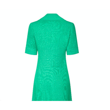 1970s Ted Lapidus Green Linen Coat Dress