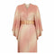 1970s Tricosa Gold and Orange Jersey Lame Trapeze Dress