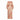 1970s Tricosa Gold and Orange Jersey Lame Trapeze Dress