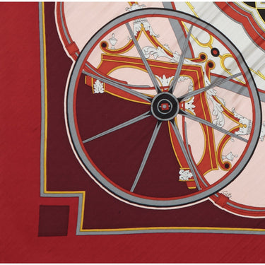 1970s Reissue ‘Washingtons Carriage” Hermes Pleated Silk Scarf