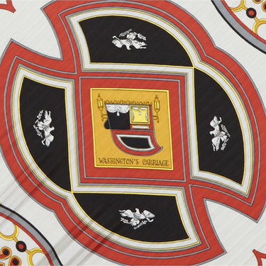 1970s Reissue ‘Washingtons Carriage” Hermes Pleated Silk Scarf