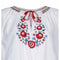 1970s White Cotton Embroidered Hungarian Blouse