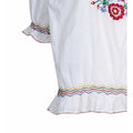 1970s White Cotton Embroidered Hungarian Blouse