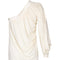 1970s Yuki Couture Asymmetrical Cream Silk Jersey Dress