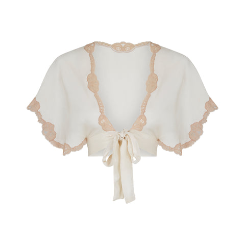 ARCHIVE - Late 1960s / Early 1970s Alice Pollock Nude Crepe Capelet